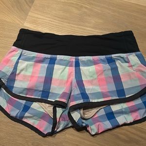 Lululemon Size 2 Run Speed Short Wee Wheezy Check Plaid